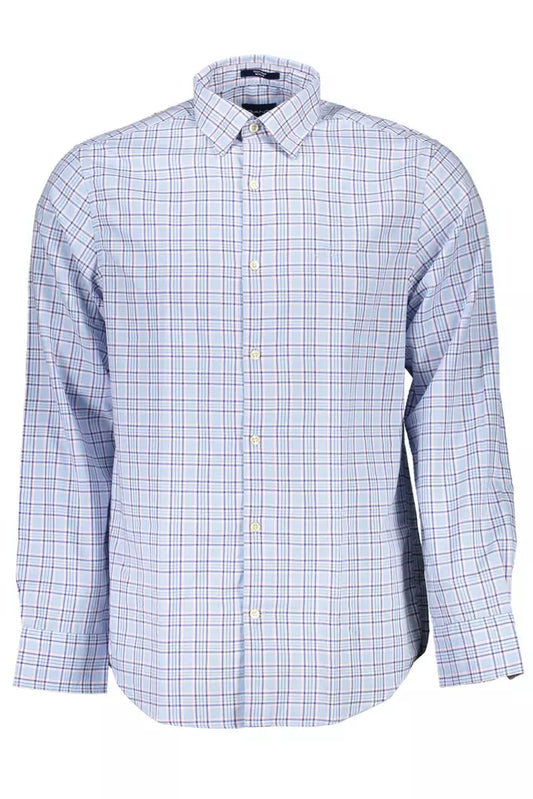 Gant Light Blue Cotton Men Shirt