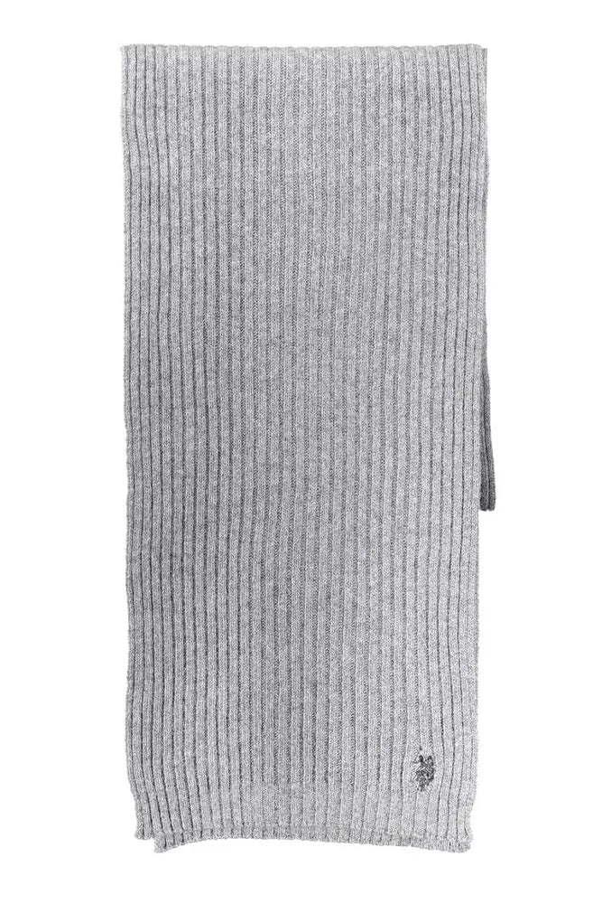 U.S. POLO ASSN. Gray Wool Mens Scarf