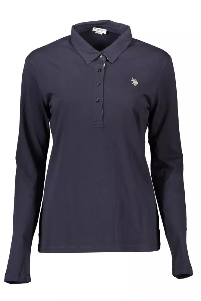 U.S. POLO ASSN. Blue Cotton Women Polo Shirt