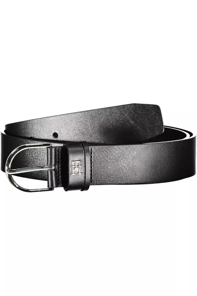 Tommy Hilfiger Black Leather Women Belt 85 cm / 34 Inches