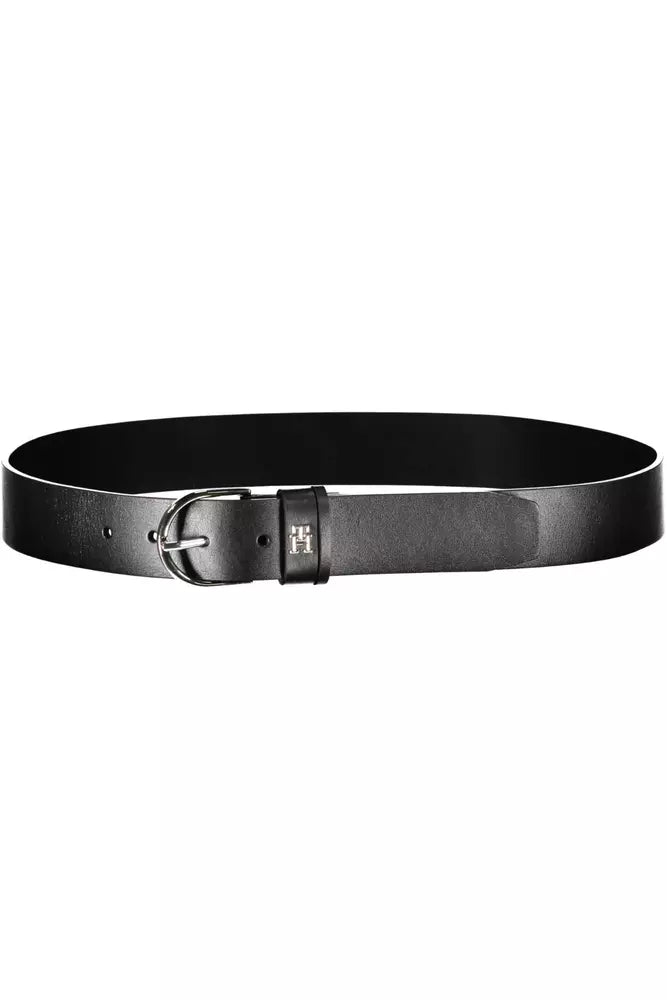 Tommy Hilfiger Black Leather Women Belt 85 cm / 34 Inches