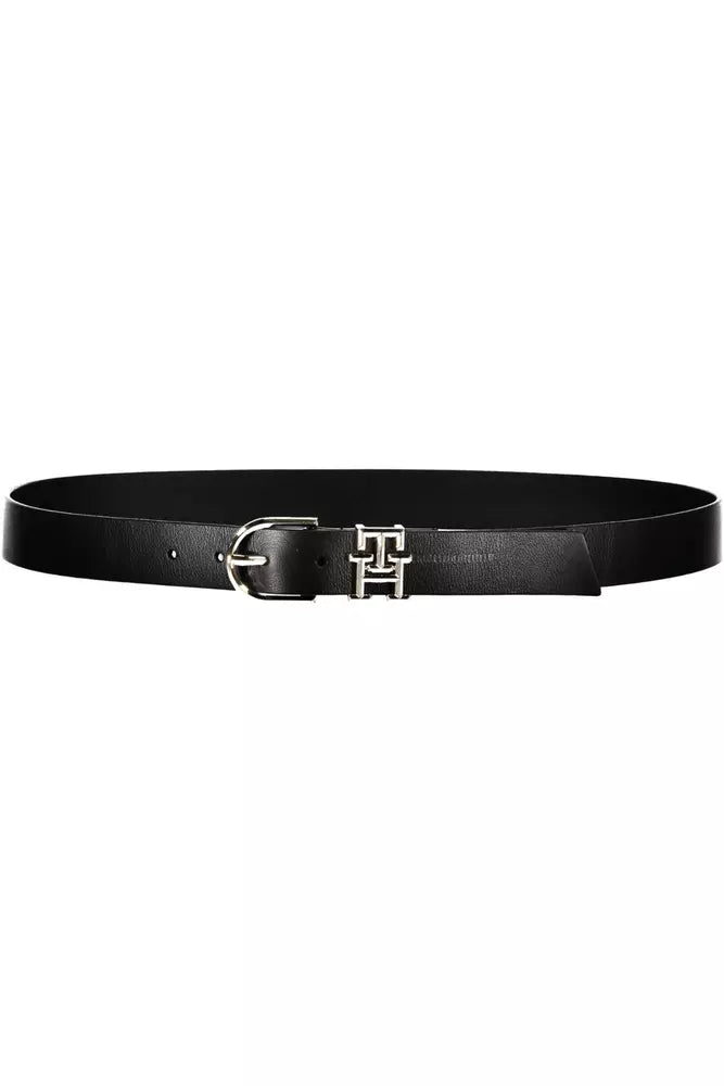 Tommy Hilfiger Black Leather Women Belt 70 cm / 28 Inches