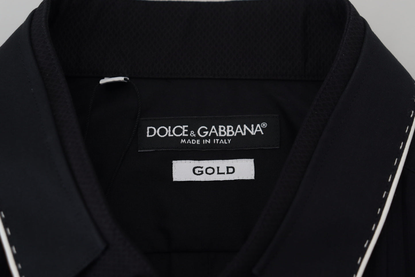 Dolce & Gabbana Elegant Slim Fit Tuxedo Dress Shirt IT41 | L