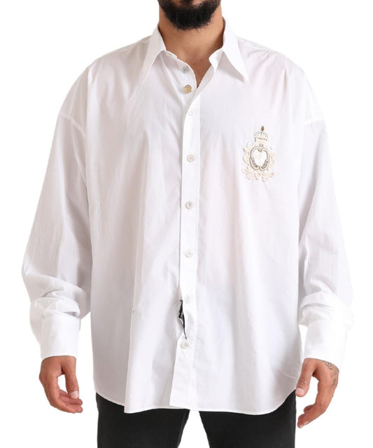 Dolce & Gabbana Elegant White Cotton Formal Shirt IT41 | L