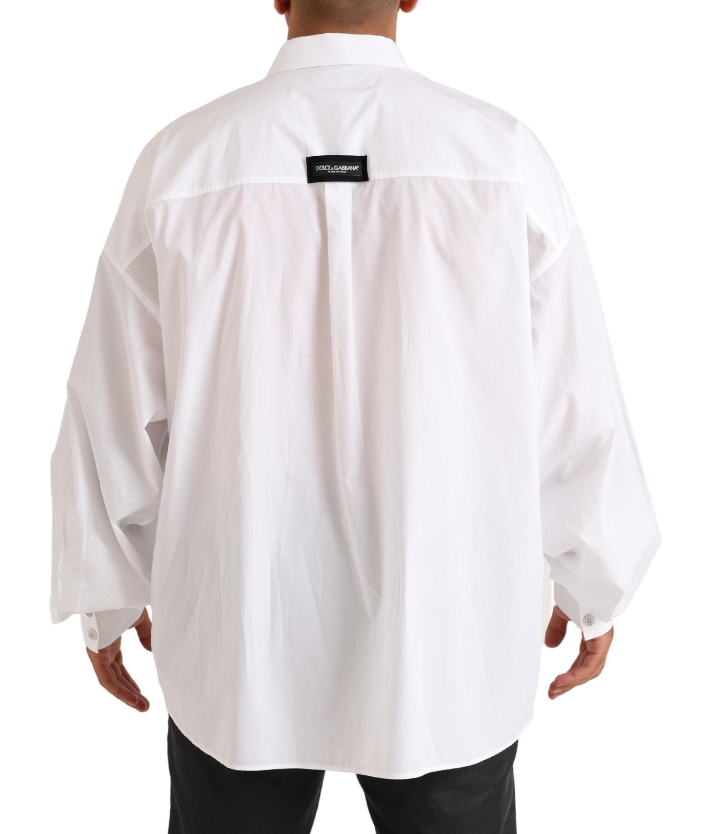 Dolce & Gabbana Elegant White Cotton Formal Shirt IT41 | L