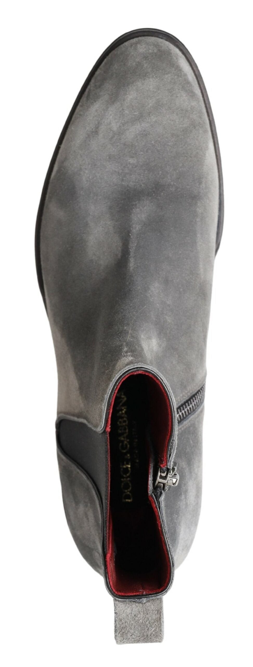 Dolce & Gabbana Elegant Gray Chelsea Leather Boots EU39 / US6