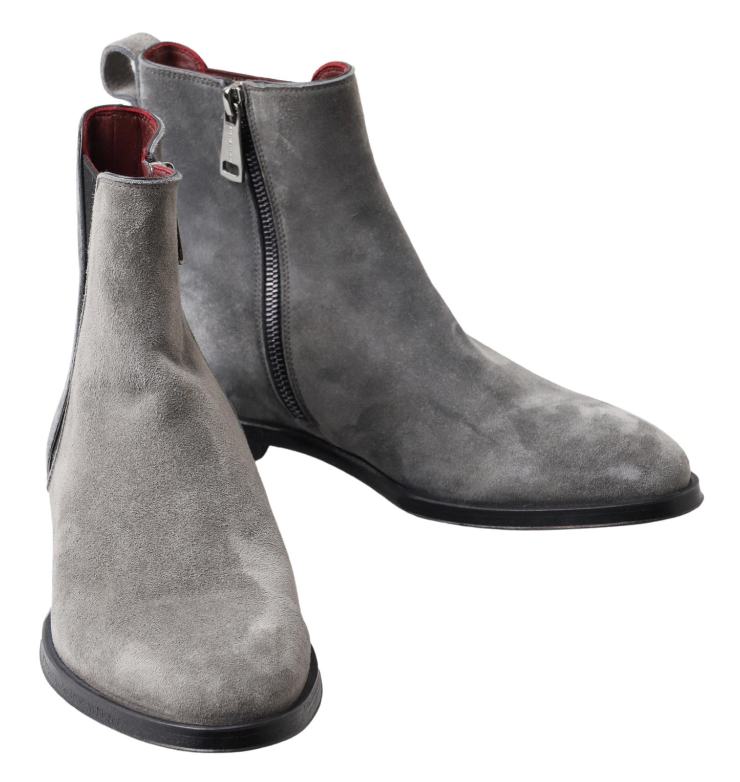 Dolce & Gabbana Elegant Gray Chelsea Leather Boots EU39 / US6