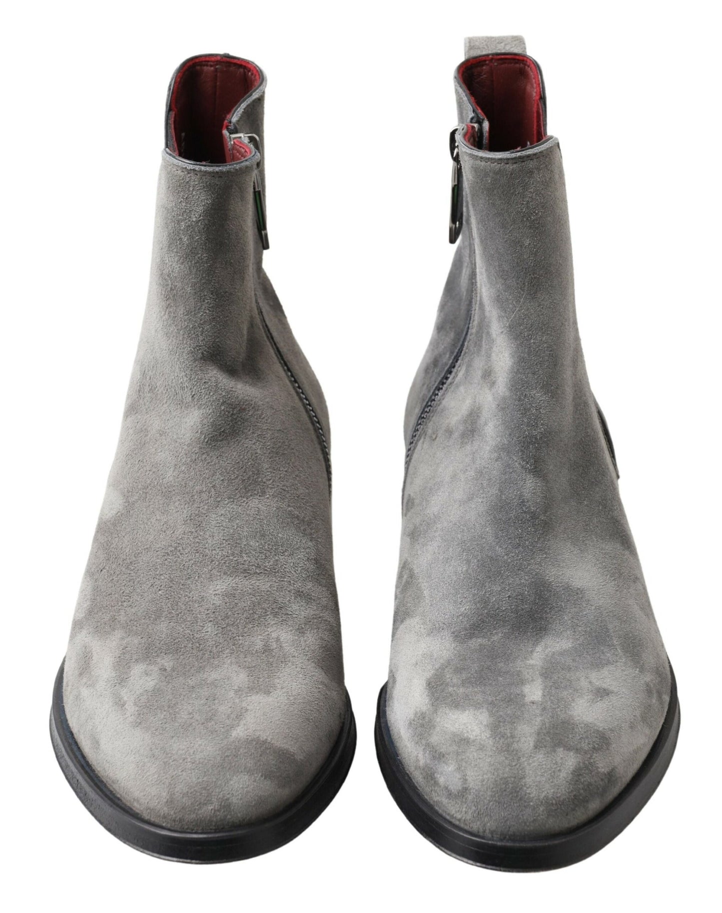 Dolce & Gabbana Elegant Gray Chelsea Leather Boots EU39 / US6