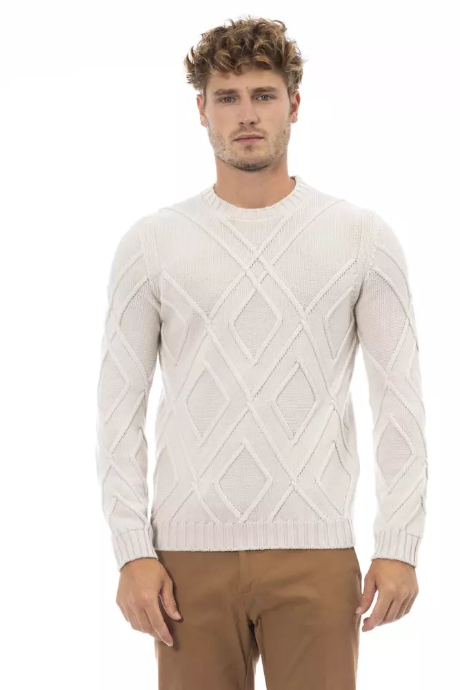 Alpha Studio Beige Merino Men Sweater IT50 | L