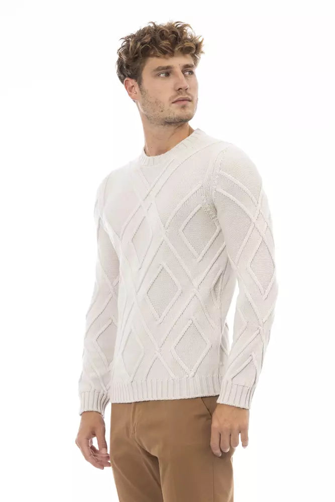 Alpha Studio Beige Merino Men Sweater IT50 | L