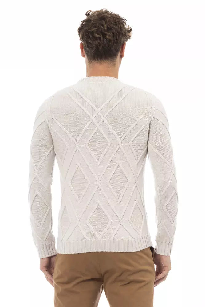 Alpha Studio Beige Merino Men Sweater IT50 | L