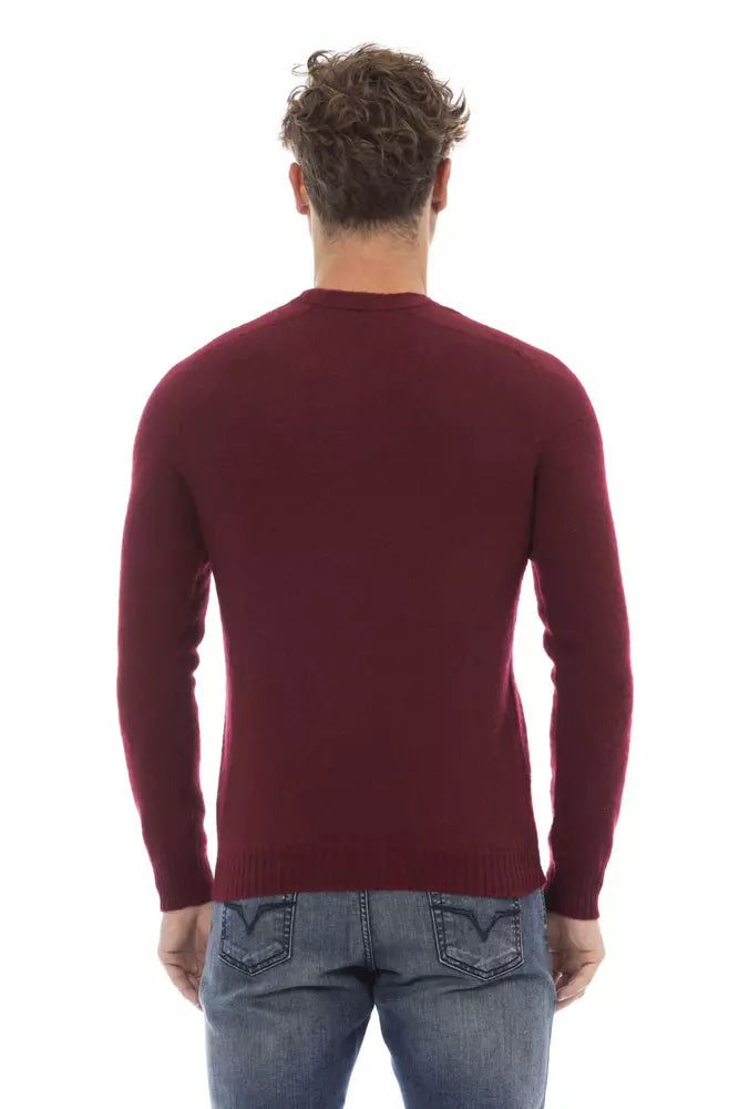 Alpha Studio Red Wool Men Sweater IT52 | XL