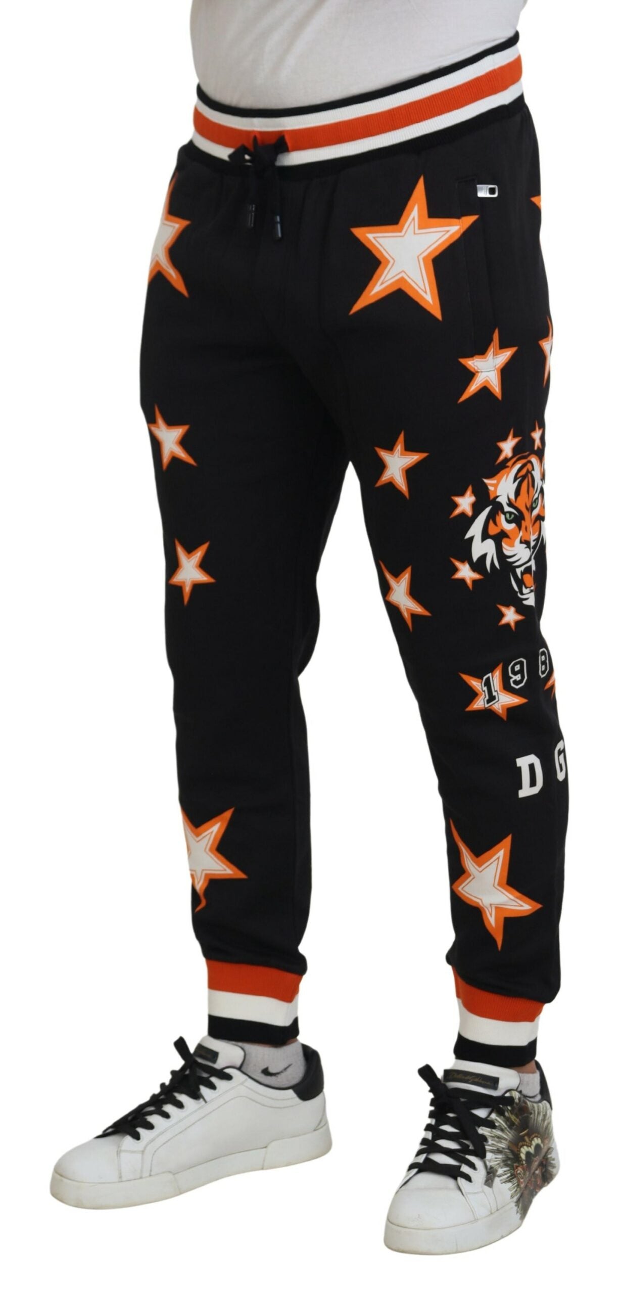 Dolce & Gabbana Elegant Black Star Casual Sweatpants IT46 / S