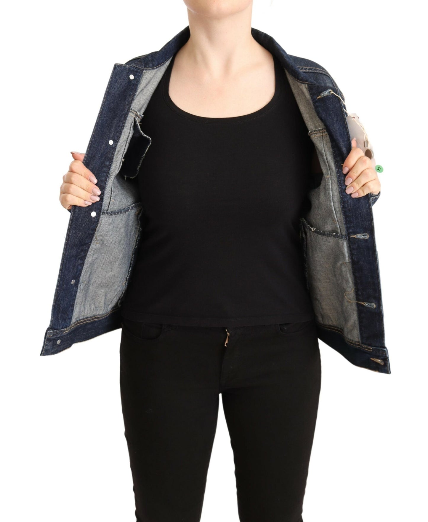 Master Coat Chic Dark Blue Denim Jacket IT40 | S