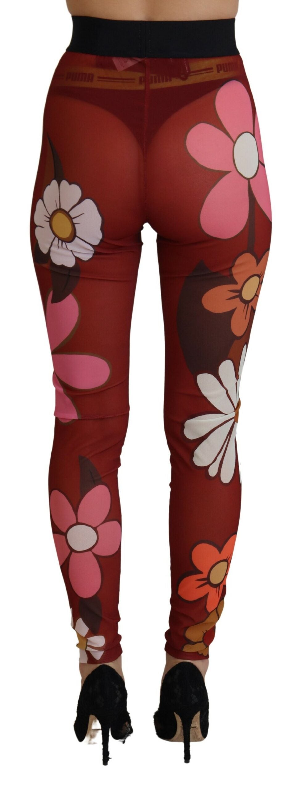 Dolce & Gabbana Floral Red High Waist Leggings IT38 / XS