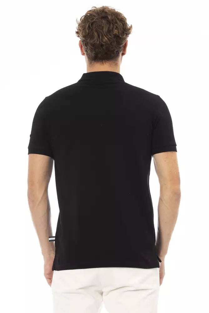 Baldinini Trend Black Cotton Men Polo Shirt