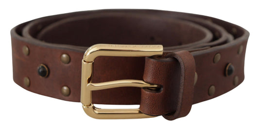 Dolce & Gabbana Elegant Leather Belt with Metal Buckle