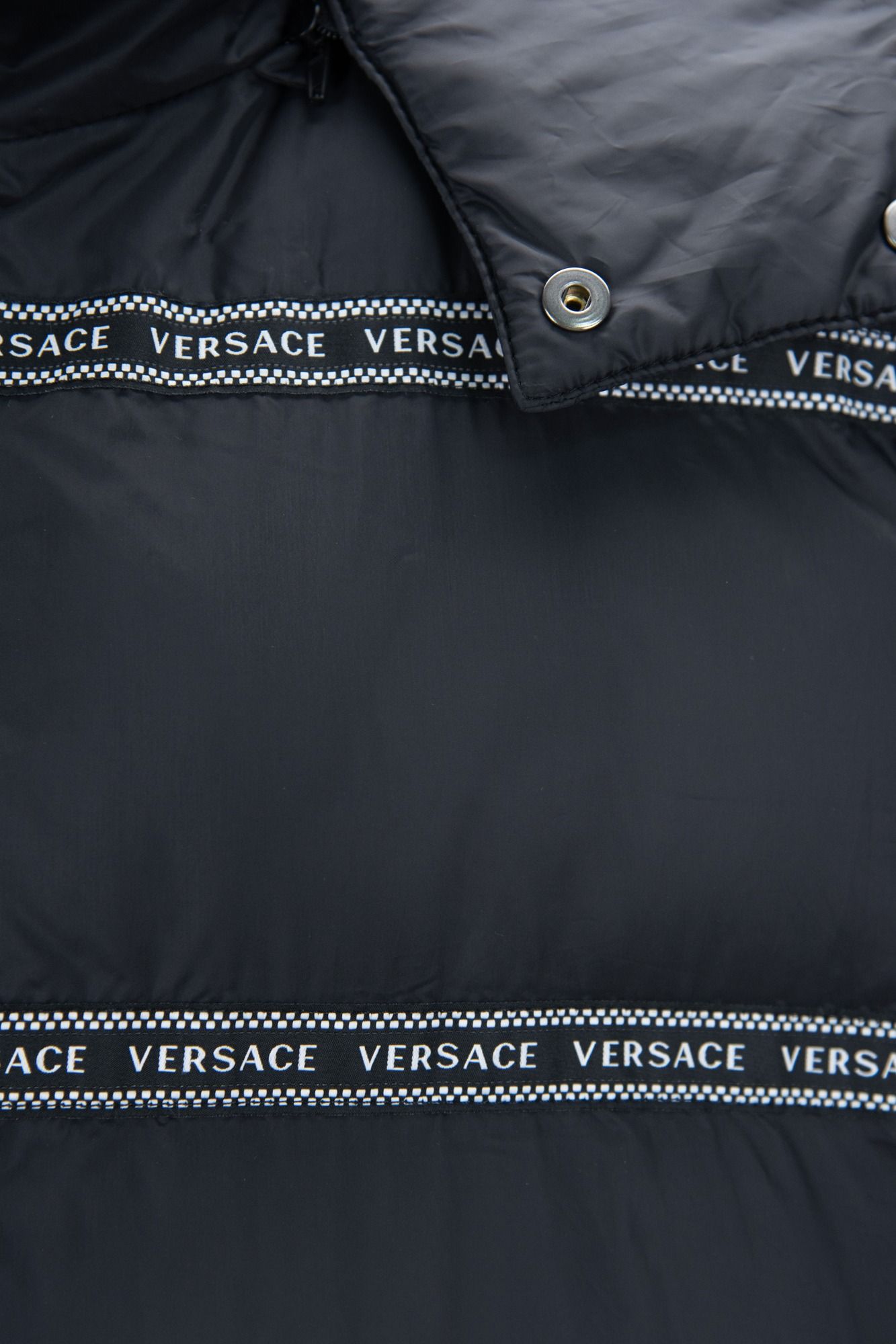 Versace Elegant Black Logo Band Vest with Detachable Hood IT48 | M