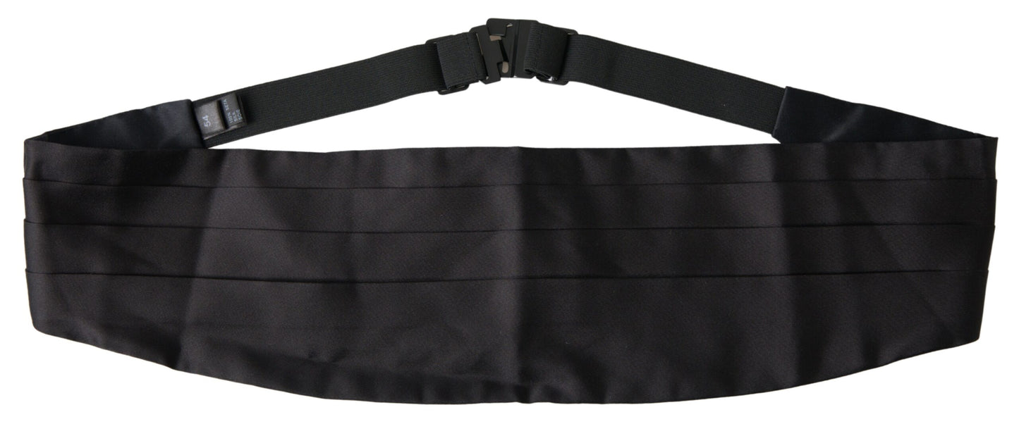 Dolce & Gabbana Elegant Black Silk Cummerbund IT54 / XL