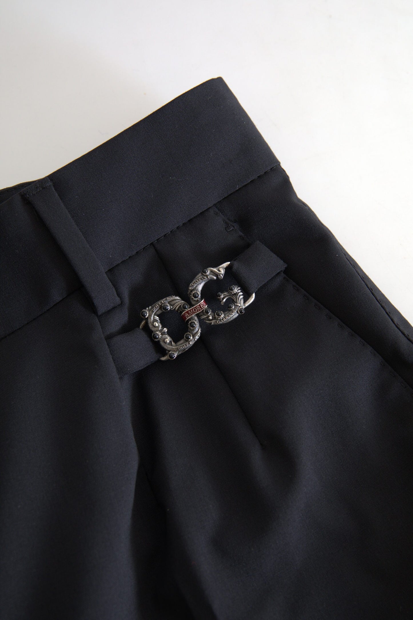 Dolce & Gabbana Elegant High-Waist Tapered Wool Pants IT38 / XS