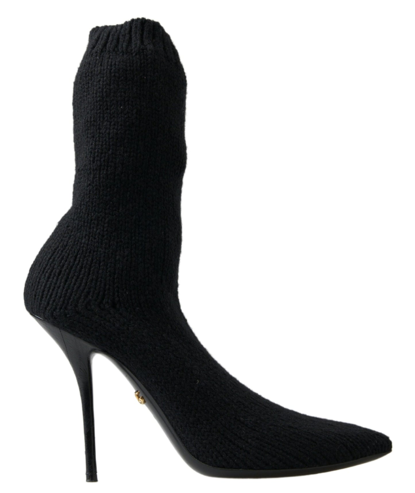 Dolce & Gabbana Elegant Black Viscose Mid-Calf Boots EU39 / US8.5