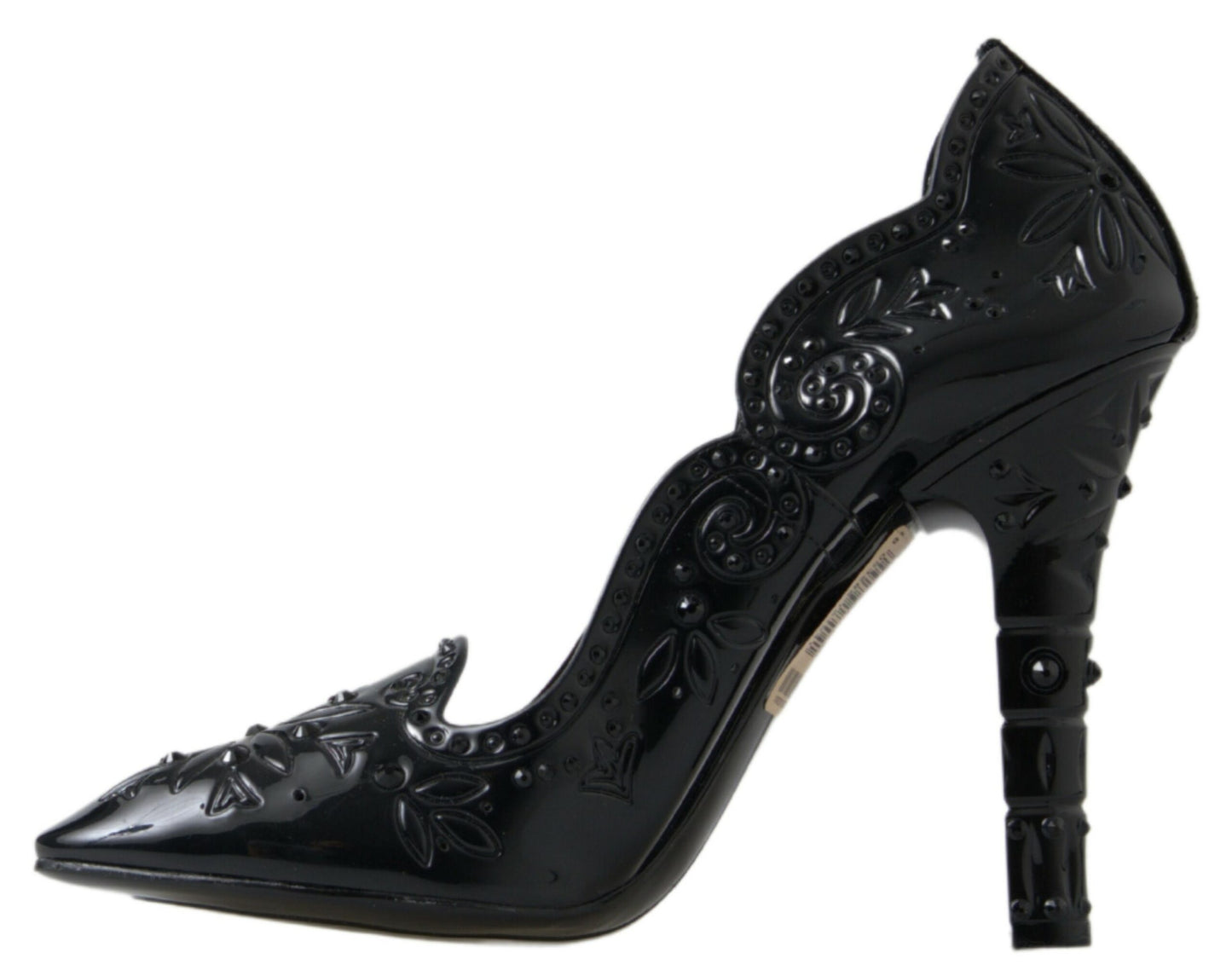 Dolce & Gabbana Elegant Black Crystal Cinderella Pumps EU39 / US8.5