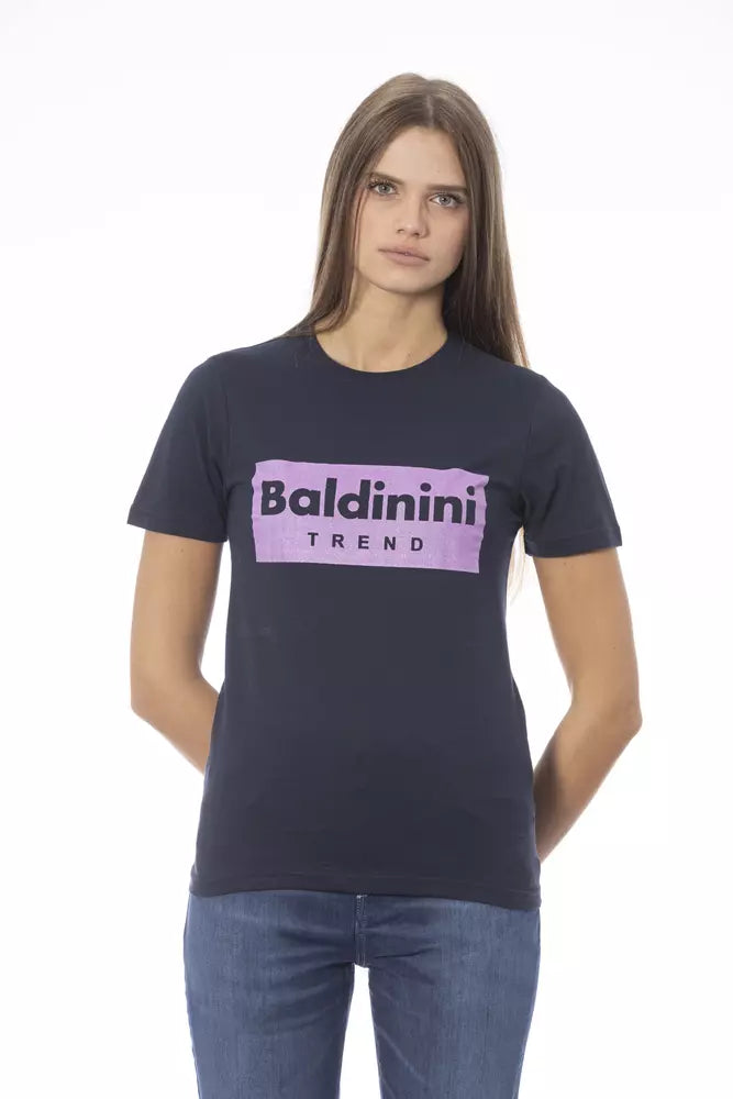 Baldinini Trend Blue Cotton Women T-Shirt