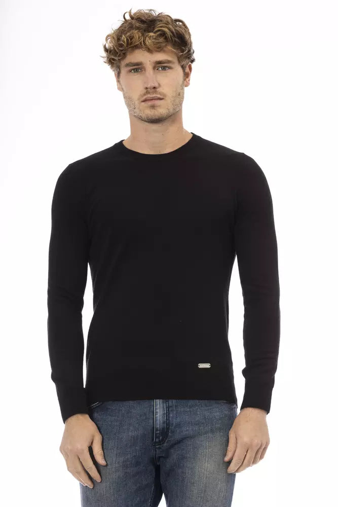 Baldinini Trend Black Wool Men Sweater