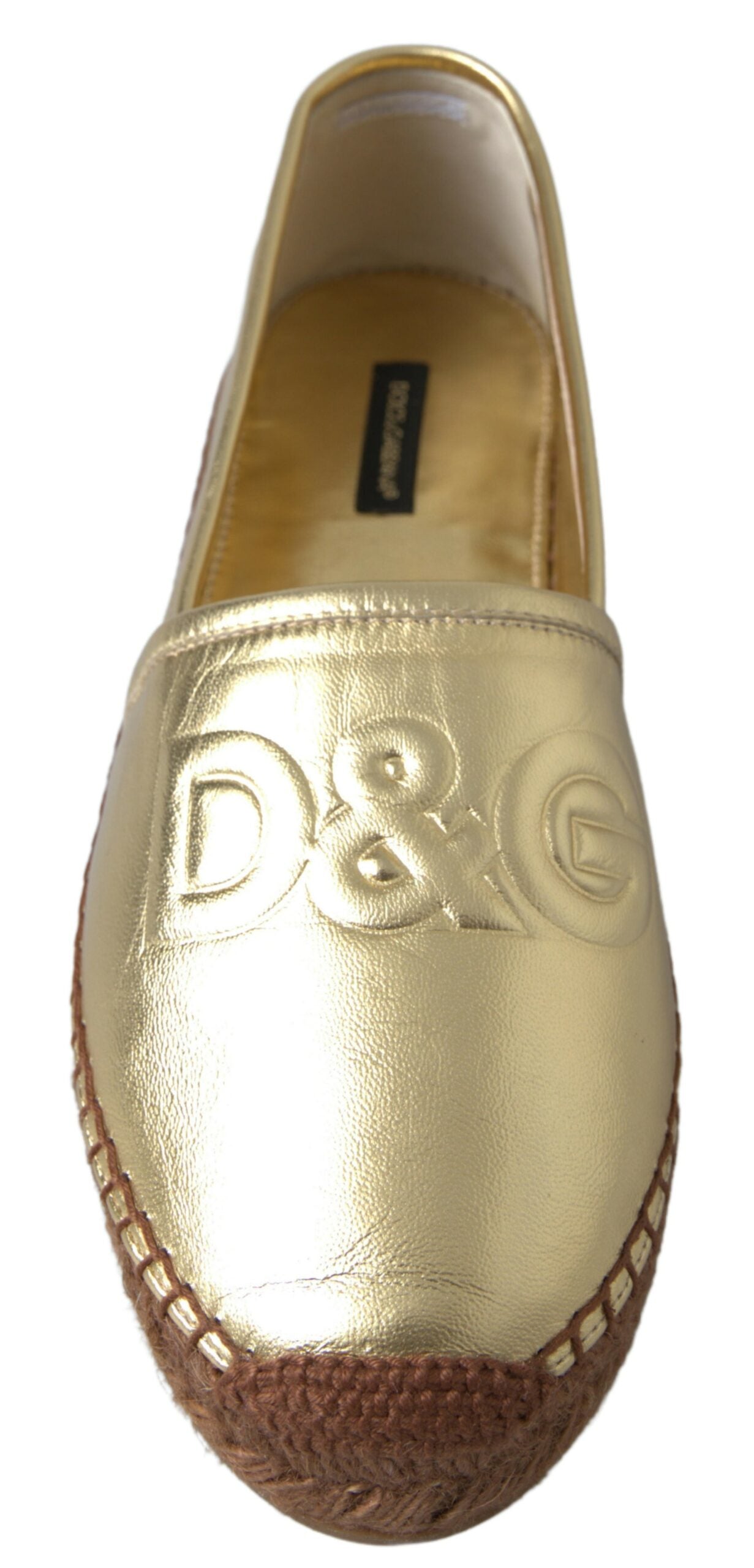 Dolce & Gabbana Golden Elegance Leather Espadrilles EU35 / US4.5