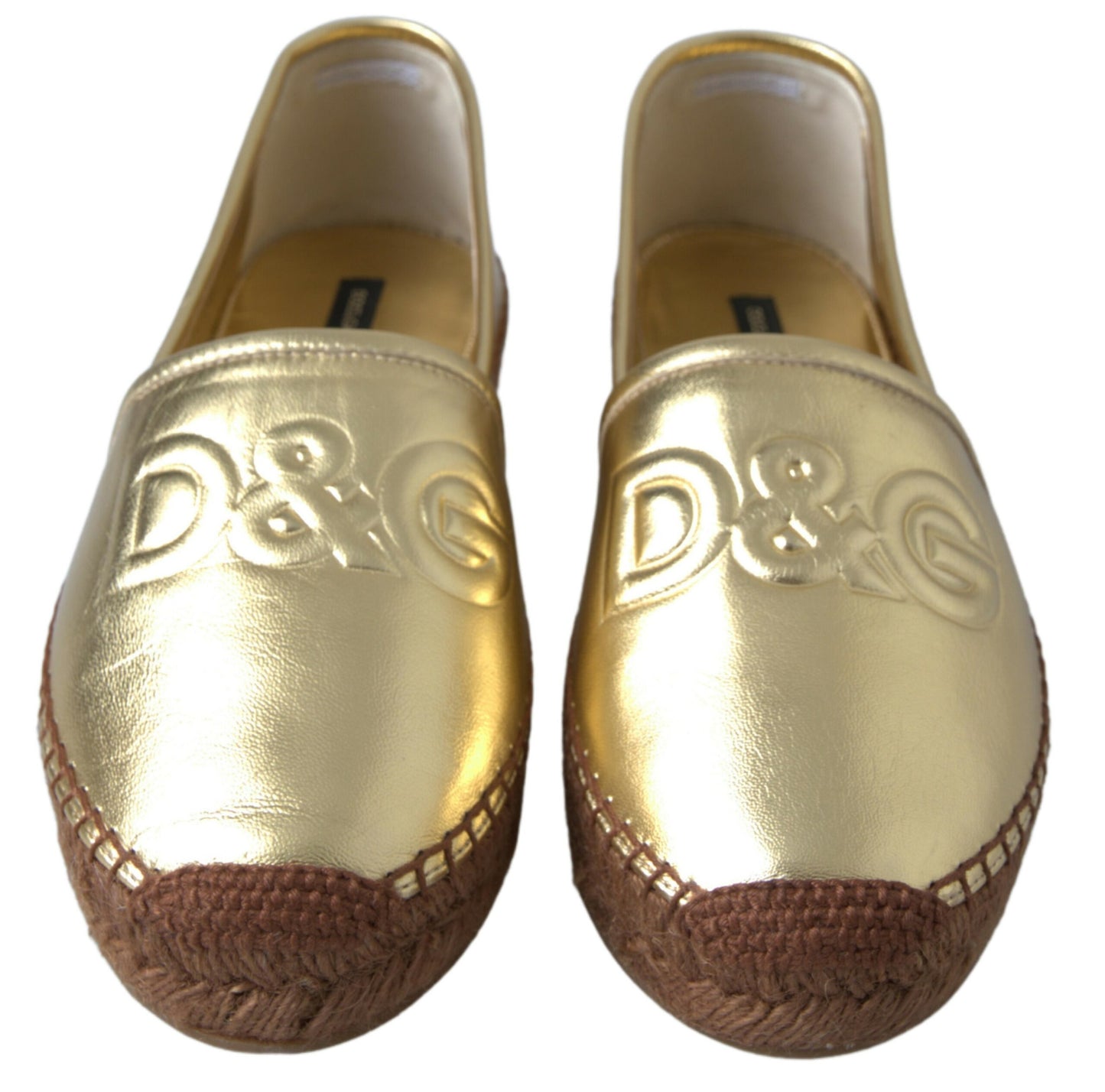 Dolce & Gabbana Golden Elegance Leather Espadrilles EU35 / US4.5