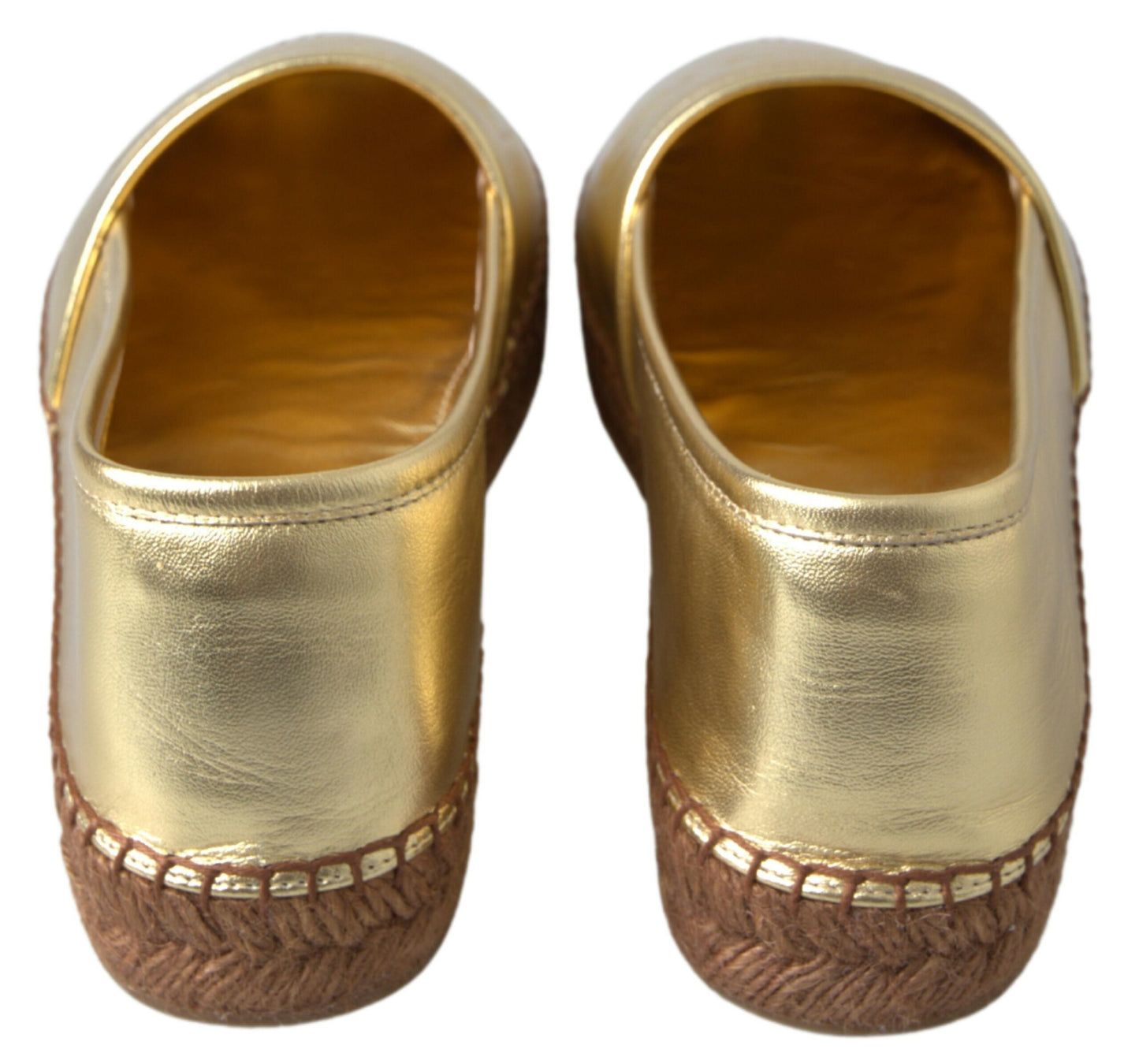 Dolce & Gabbana Golden Elegance Leather Espadrilles EU35 / US4.5