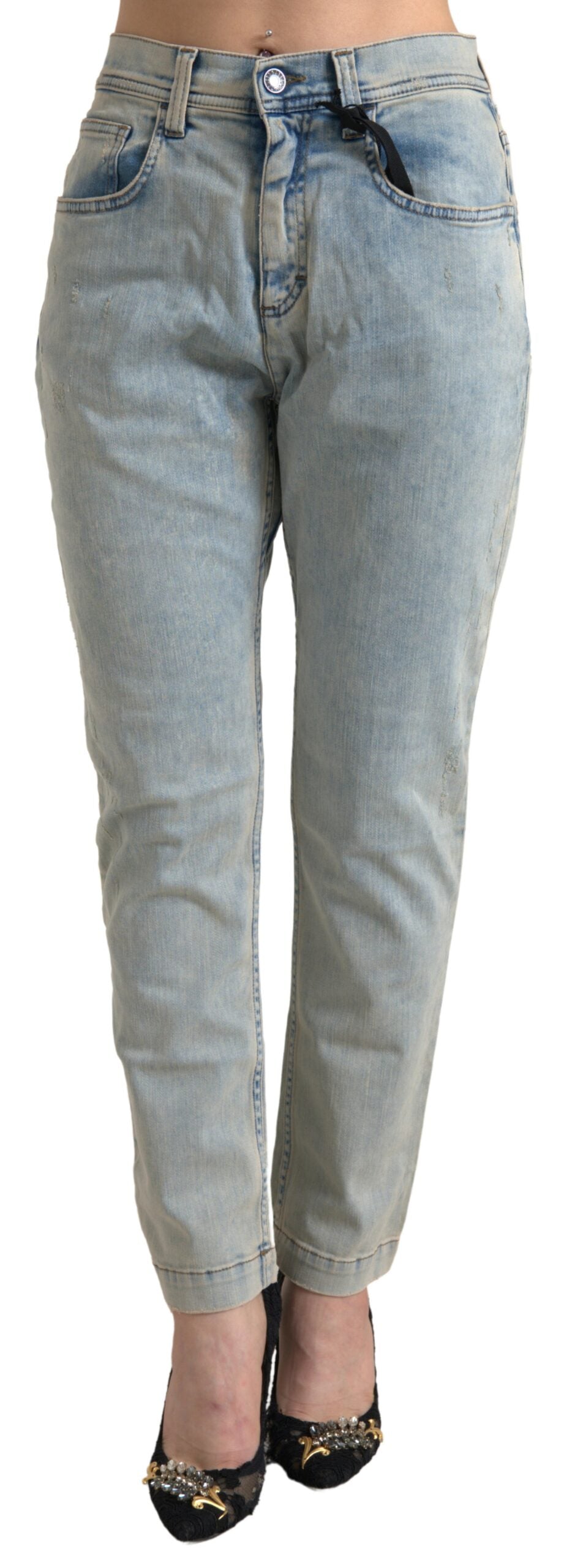 Dolce & Gabbana Chic Mid Waist Skinny Jeans in Blue IT40 / S