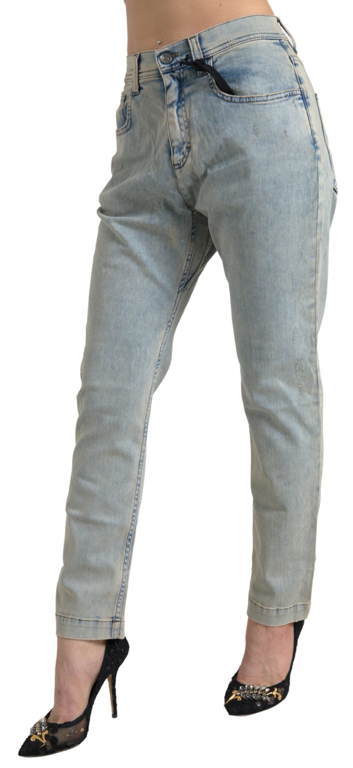 Dolce & Gabbana Chic Mid Waist Skinny Jeans in Blue IT40 / S