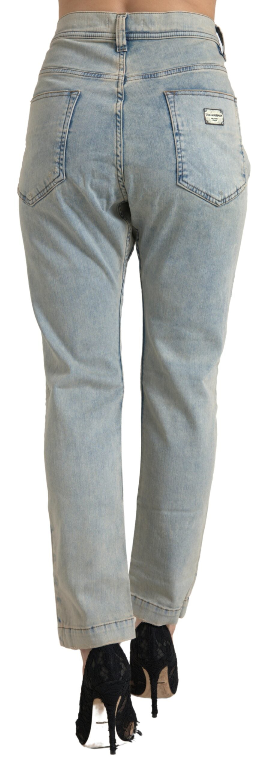 Dolce & Gabbana Chic Mid Waist Skinny Jeans in Blue IT40 / S