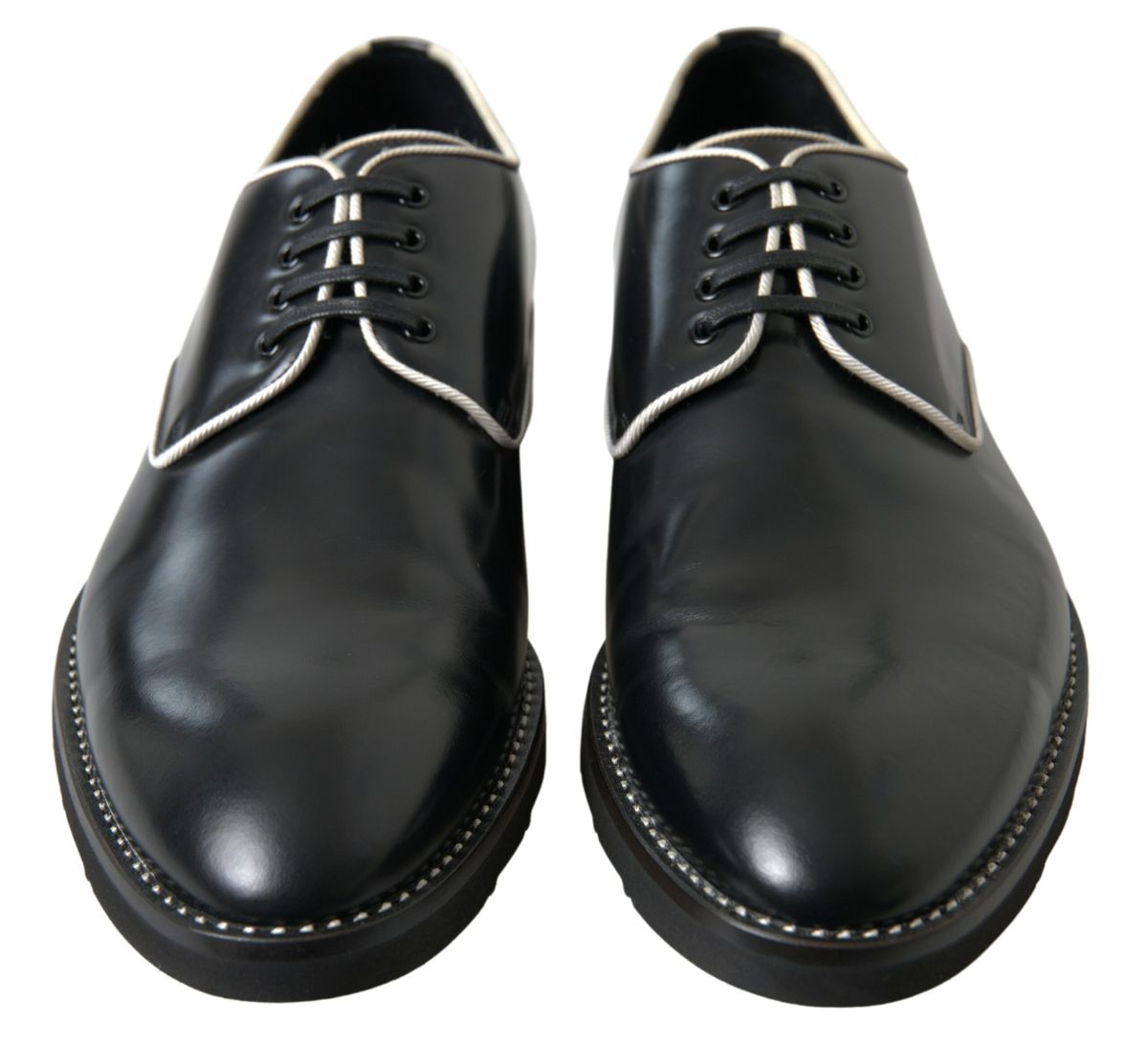 Dolce & Gabbana Elegant Black and White Formal Men's Shoes EU44.5 / US11.5