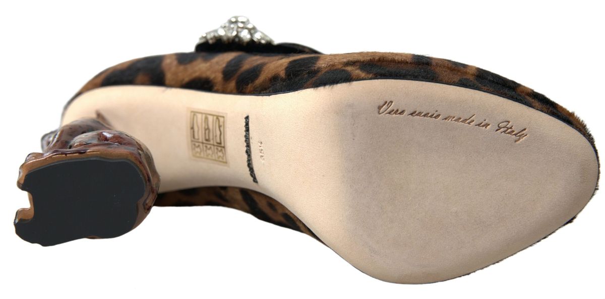 Dolce & Gabbana Elegant Leopard Heel Pumps for Chic Sophistication EU35.5 / US5