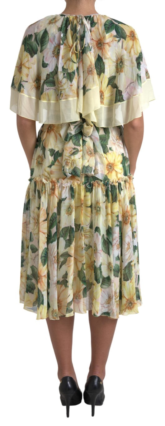 Dolce & Gabbana Elegant Silk Floral Maxi Dress IT44 | L