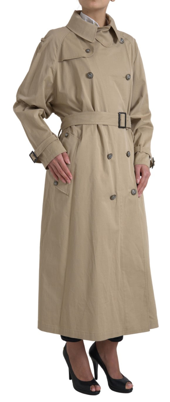 Dolce & Gabbana Elegant Double Breasted Trench Coat IT46 / XL