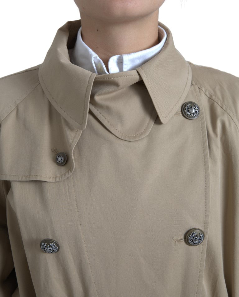 Dolce & Gabbana Elegant Double Breasted Trench Coat IT46 / XL