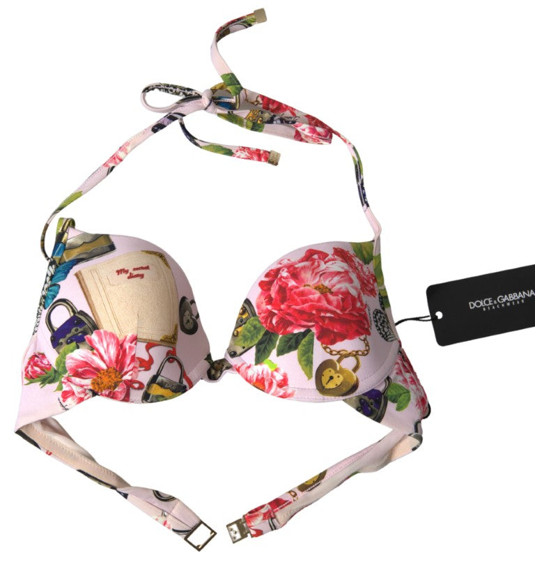 Dolce & Gabbana Chic Floral Bikini Top Elegance IT1 / XS