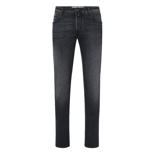 Jacob Cohen Elegant Slim Fit Black Stretch Jeans IT40 | M