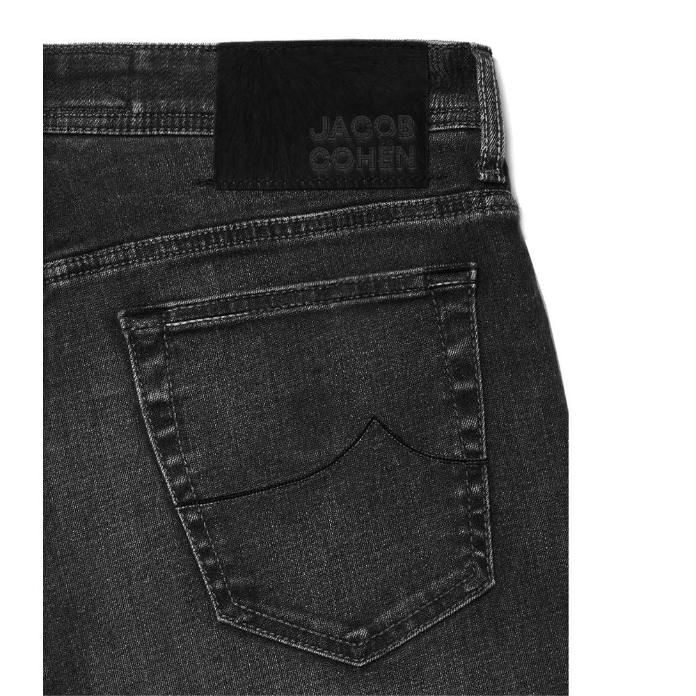 Jacob Cohen Elegant Slim Fit Black Stretch Jeans IT40 | M