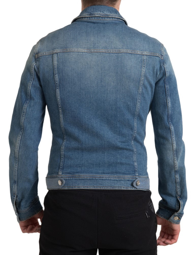 Dolce & Gabbana Elegant Blue Denim Stretch Jacket IT50 / L