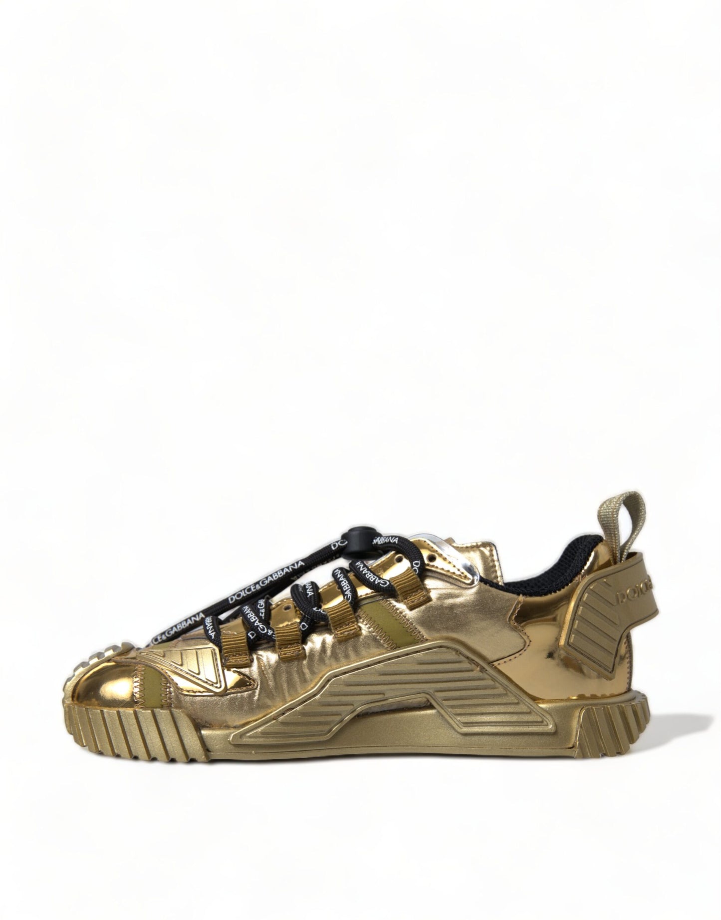 Dolce & Gabbana Gleaming Gold-Toned Luxury Sneakers EU35 / US4.5