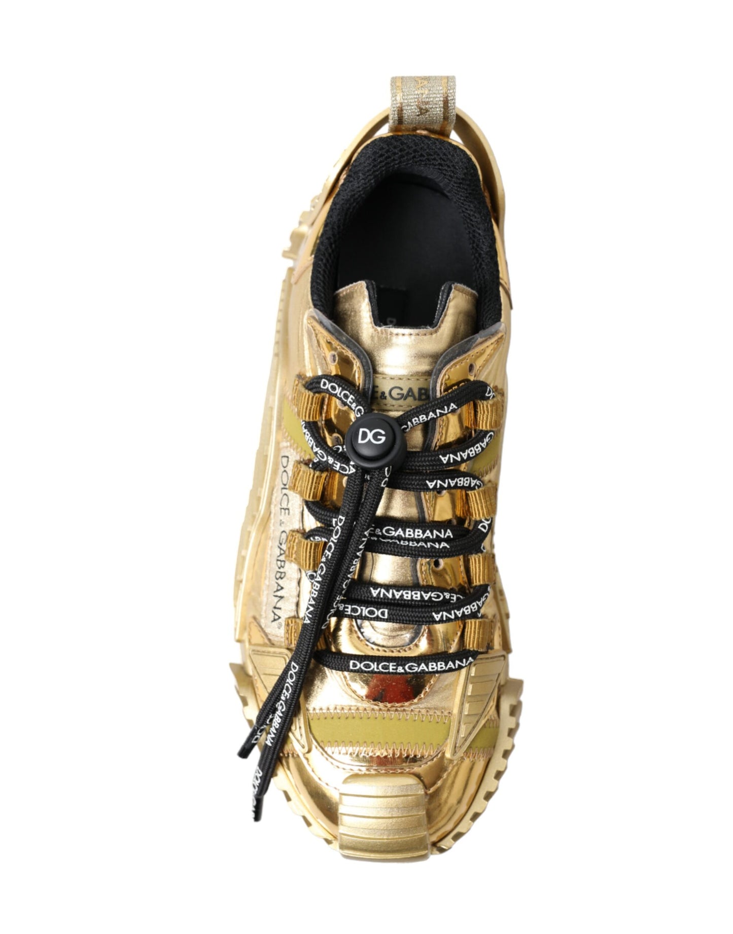 Dolce & Gabbana Gleaming Gold-Toned Luxury Sneakers EU35 / US4.5