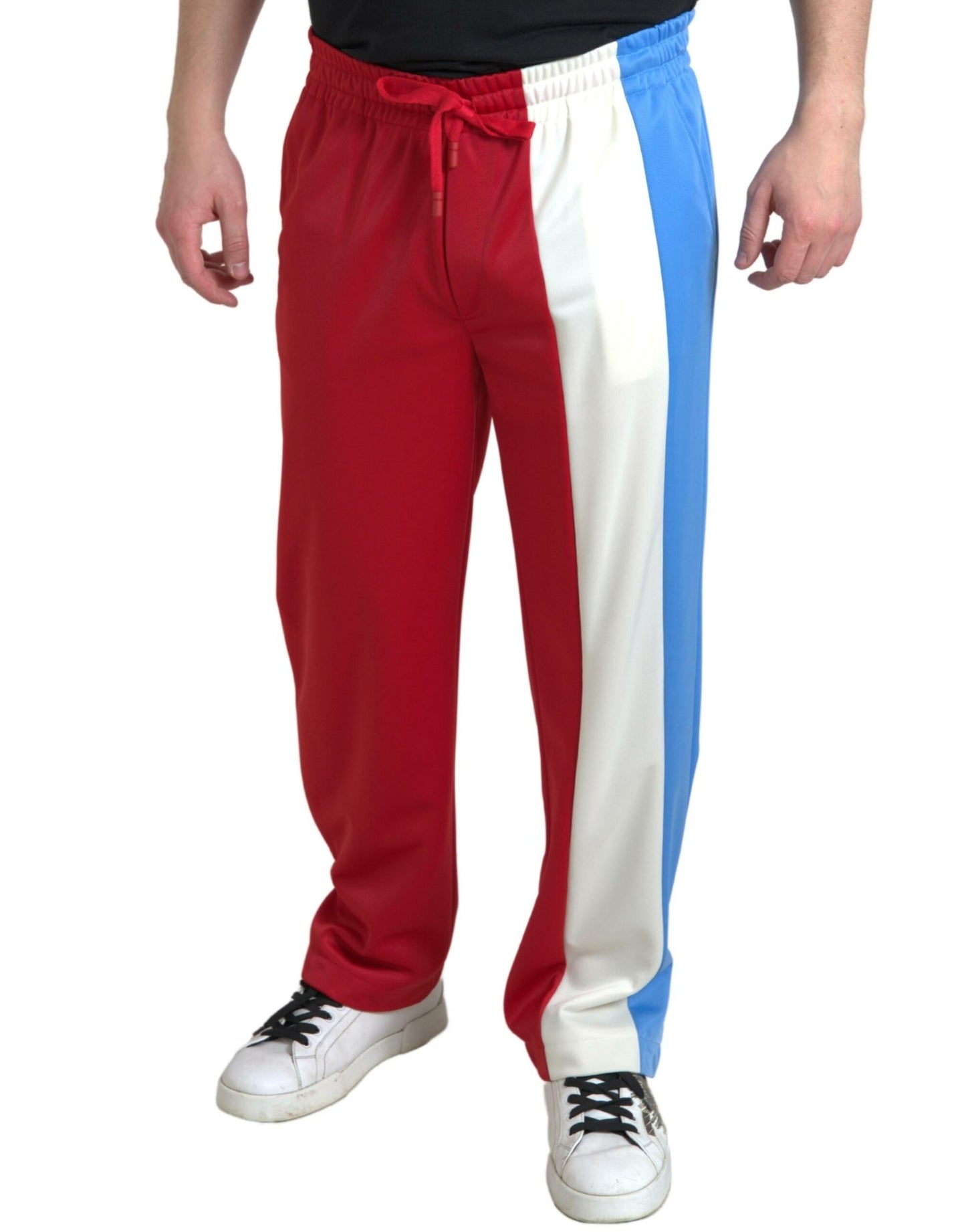 Dolce & Gabbana Elegant Striped Drawstring Sweatpants IT48 / M