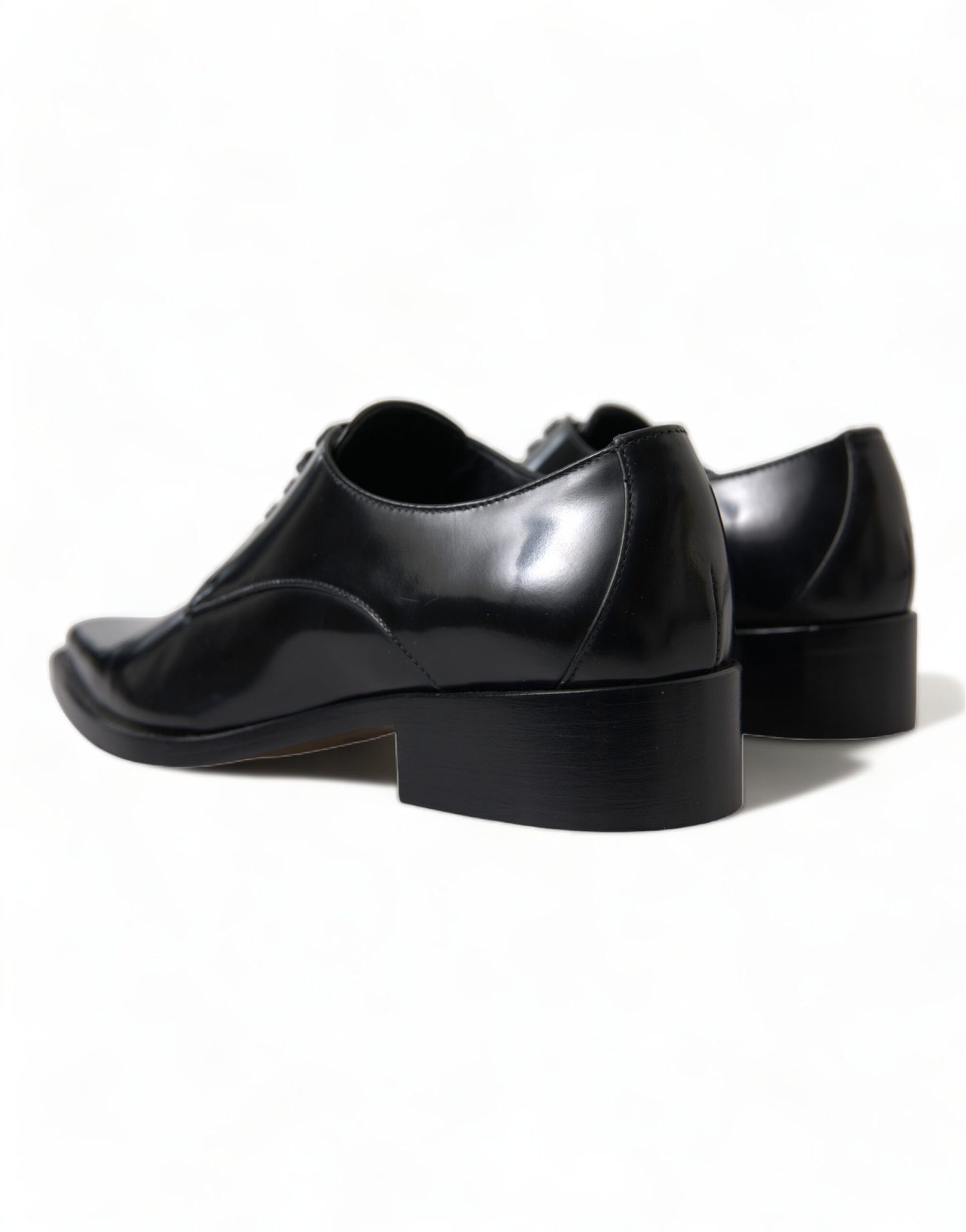 Dolce & Gabbana Elegant Black Leather Formal Flats EU38 / US7.5