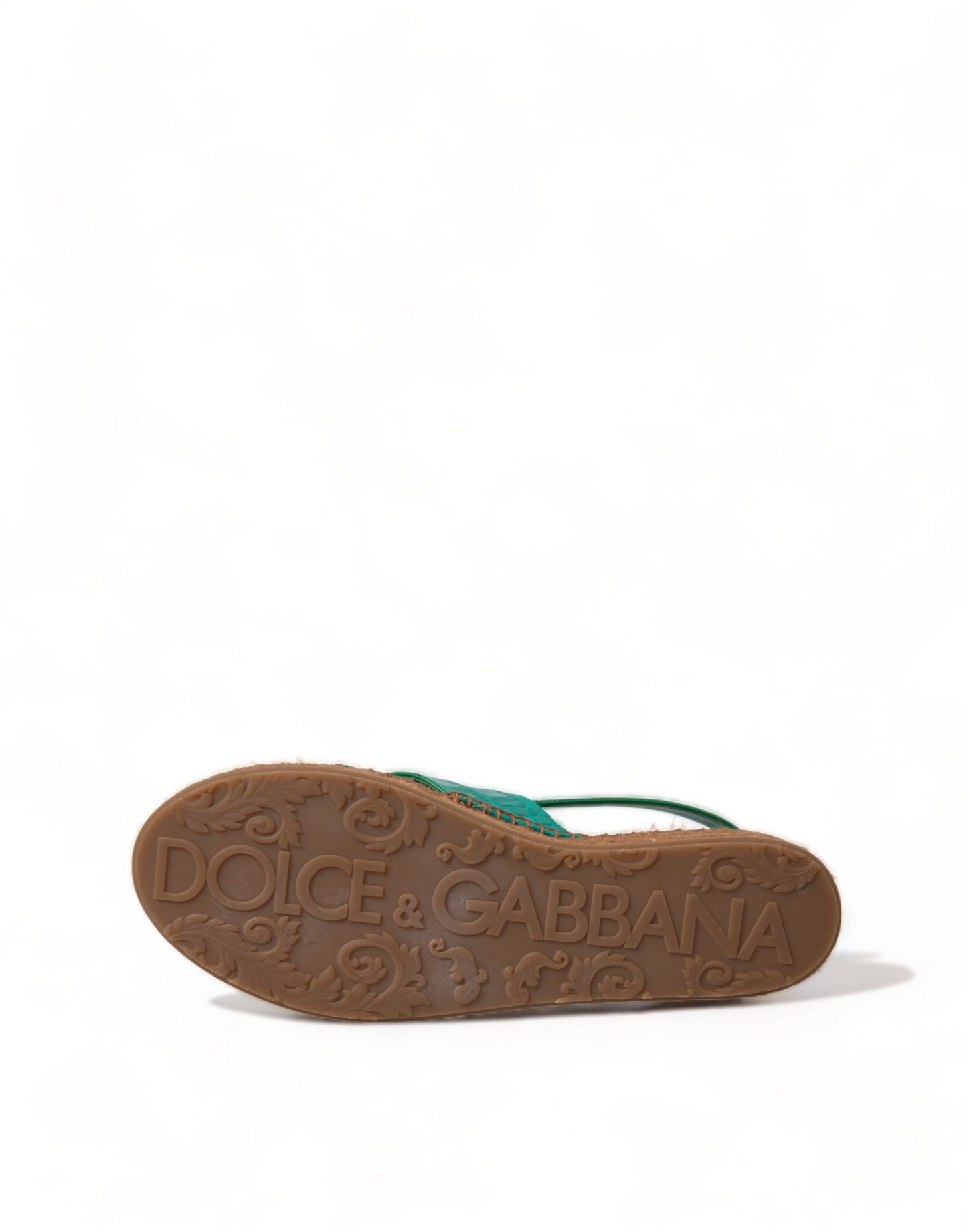 Dolce & Gabbana Elegant Green Espadrille Platform  Sandals EU39 / US8.5