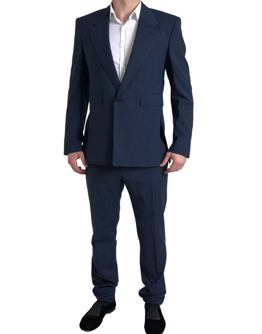 Dolce & Gabbana Elegant Slim Fit Blue Two-Piece Suit IT52 / XL