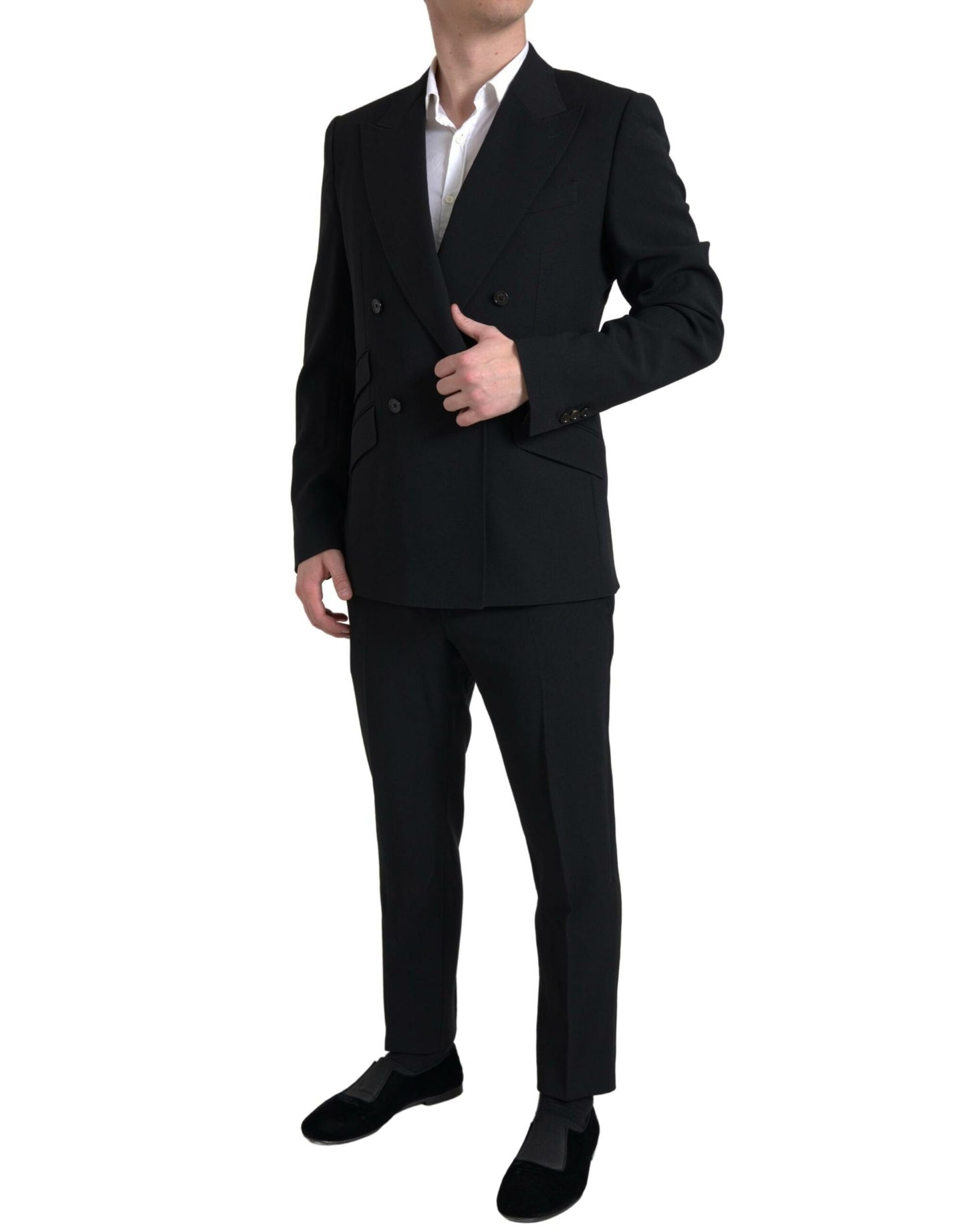 Dolce & Gabbana Elegant Slim Fit Double Breasted Suit IT52 / L